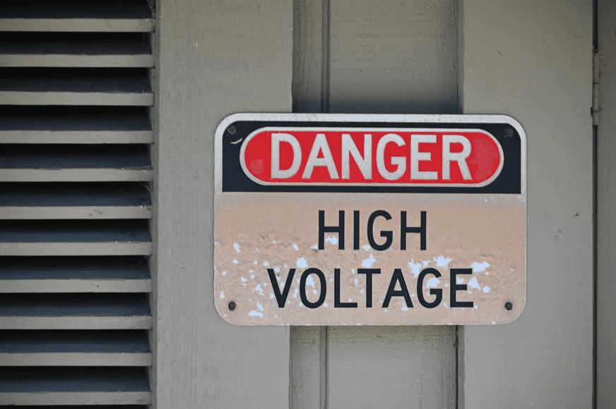 White Sign of Voltage