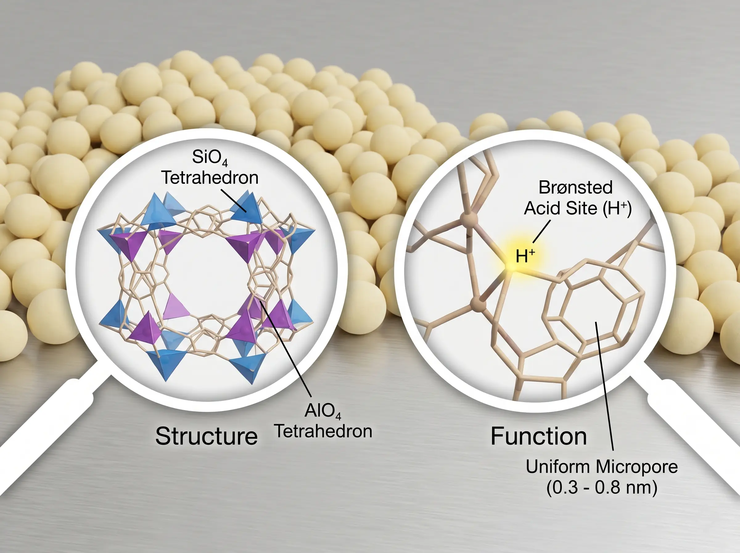 Structure des catalyseurs en zéolithe