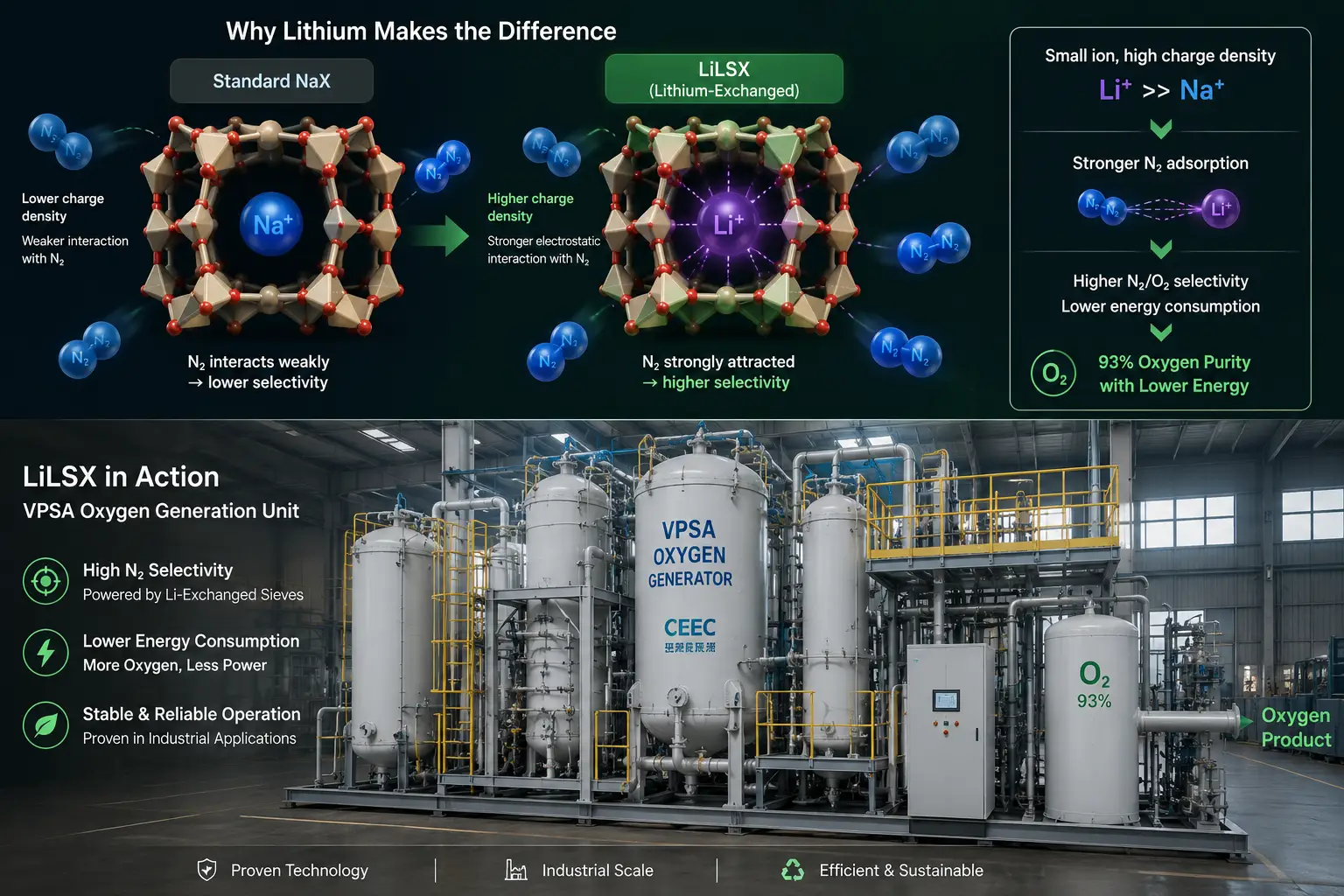 High-Performance Lithium Sieve vs Standard PSA