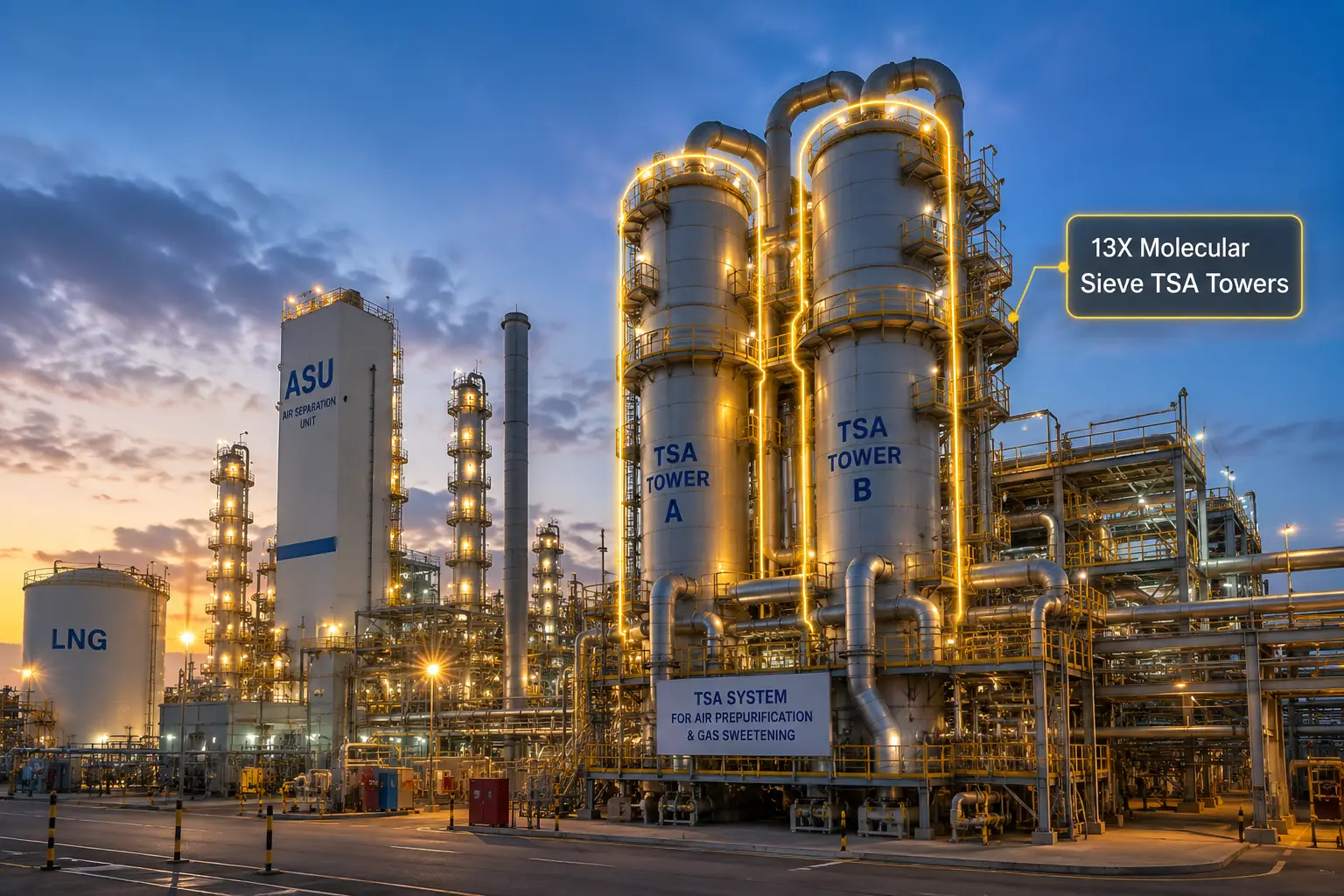 13X Molecular Sieve for Air Separation and LNG