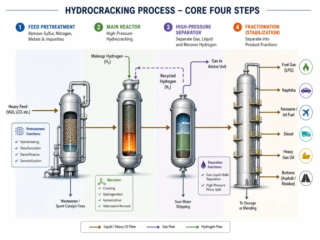 Le processus d'hydrocraquage : une analyse détaillée